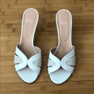 White Stuart Weitzman sandal